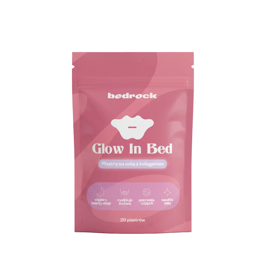 Glow in Bed z kolagenem - plastry na usta do spania