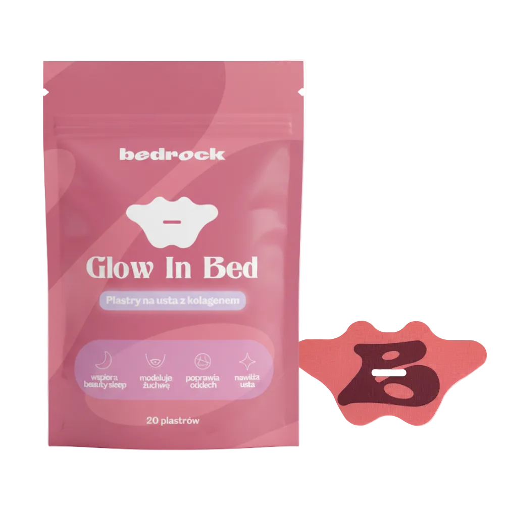 Glow in Bed z kolagenem - plastry na usta do spania